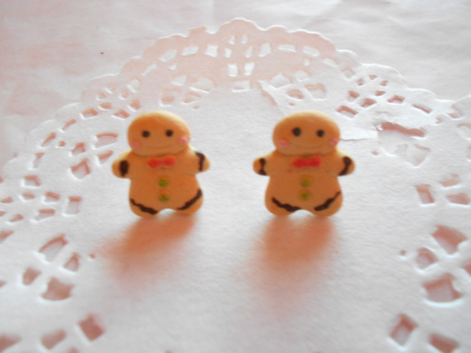 Christmas earrings - handmade Polymer clay miniature food jewelry