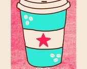 Latte Love-Star-Screen Print