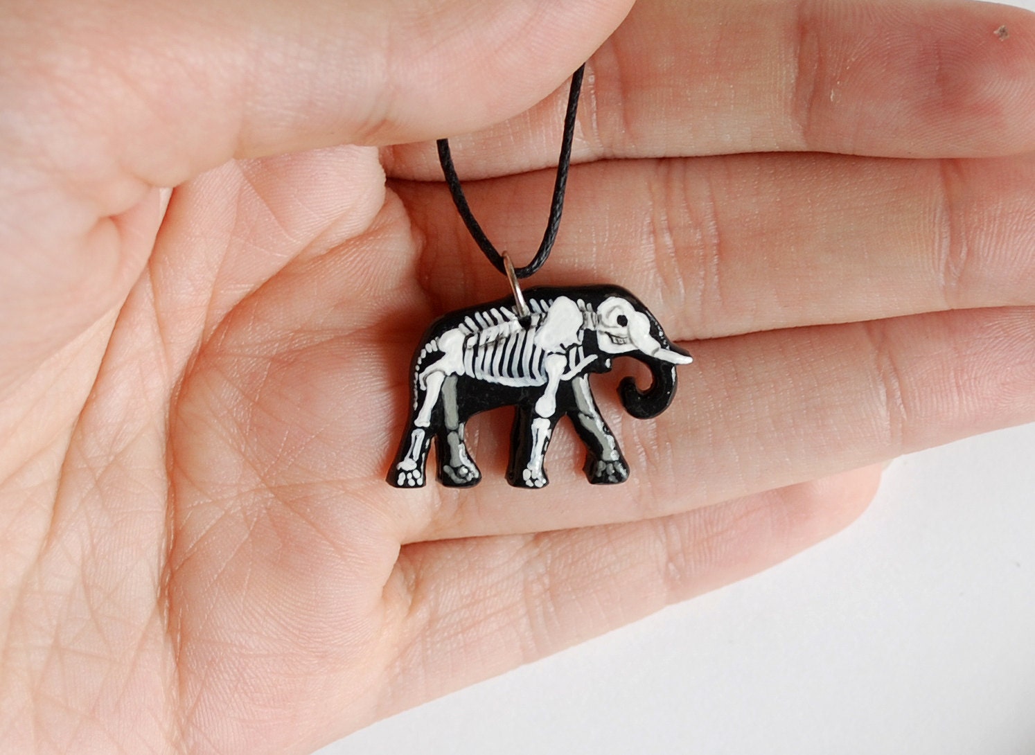 African Elephant Skeleton Necklace