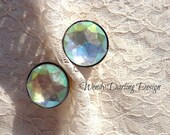 3/4" Organic 'Elegant Iridescence' Sparkling AB Crystal Plugs