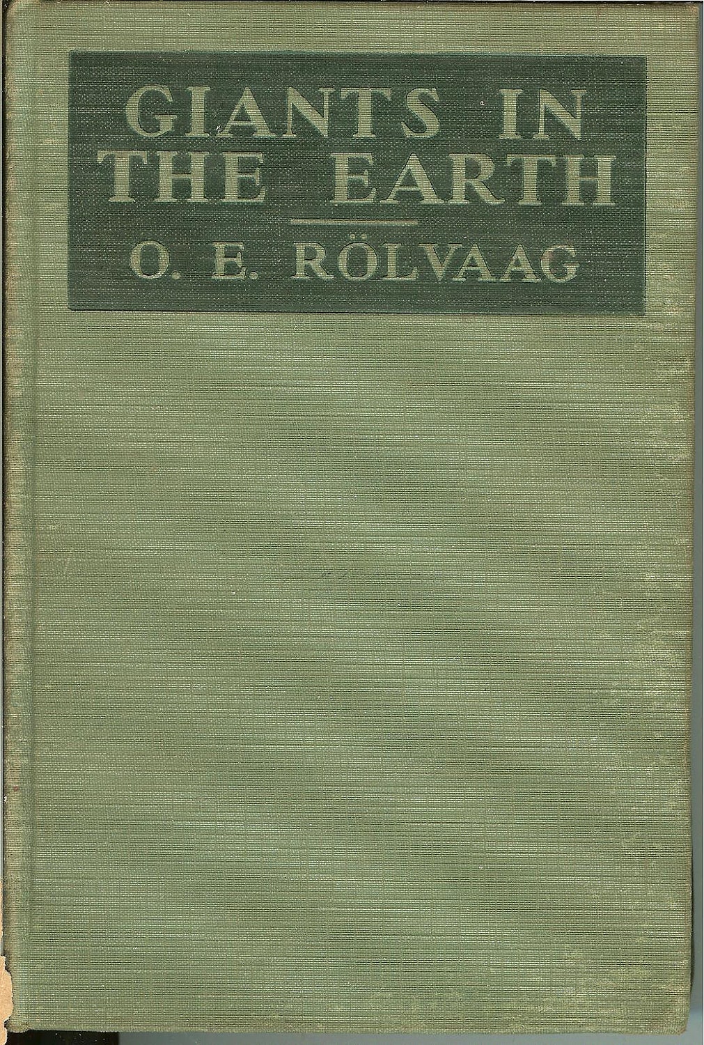 Vintage 1929 Giants of the Earth Norwegian Book - MuddyRiverAntiques