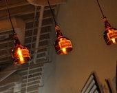 Recycled bottle whiskey wine gran marnier liquor hanging pendant lamp light
