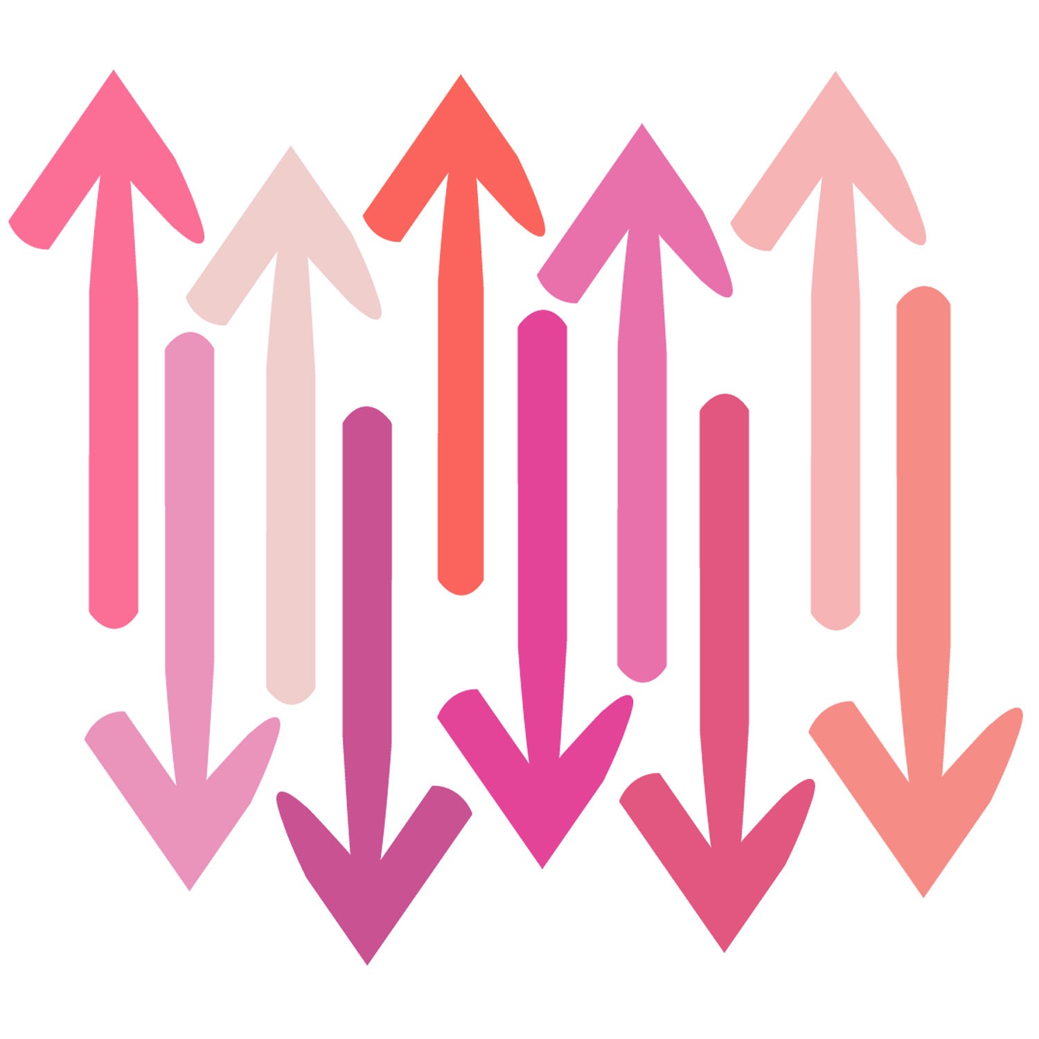 Digital Scrapbook Clip Art // Valentine Arrows // Pink // 10 pieces // png files // 300 DPI // Instant Download Il_570xn