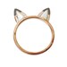 Fox Ears Ring Copper with Sterling Silver Accents