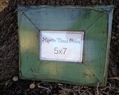 5x7 Wood Picture Frame - Mint Green, Western, Handmade - Rustic Home Decor