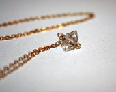 scutula - Herkimer diamond necklace by lilla stjarna - 14k gold - gifts under 50 - Herkimer Jewelry, Gemstone - raw gemstone jewelry, quartz