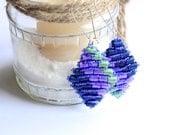 Rhomb earrings OOAK ready to ship