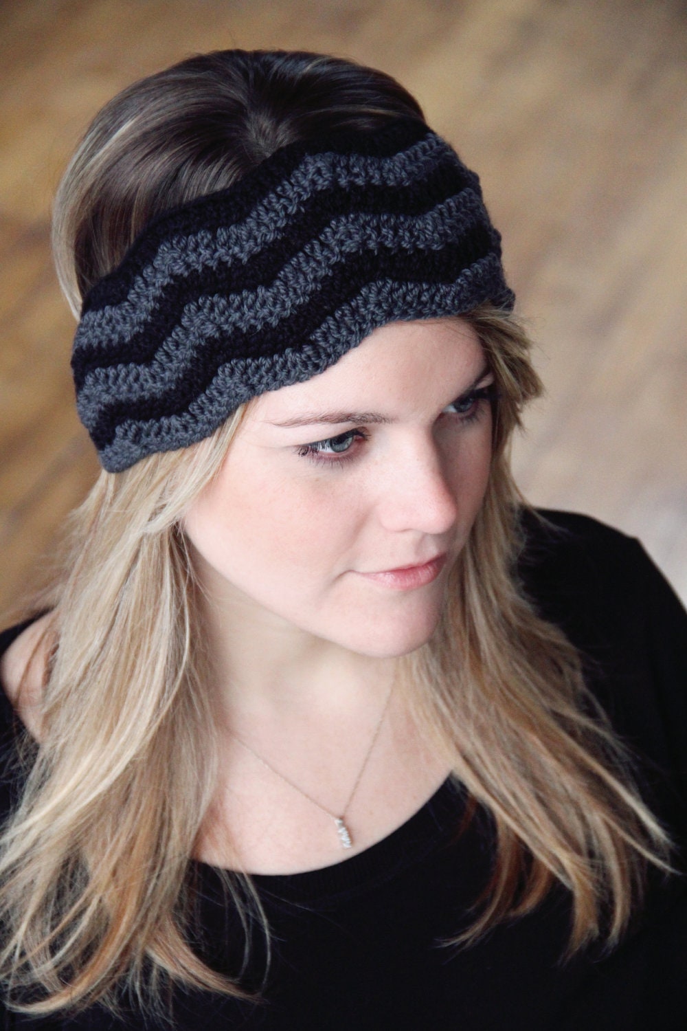 Headband CROCHET PATTERN Women Chevron Stitch The GINA