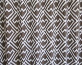 Pair of rod curtains drapery panels window treatment designer 25'' x 84'' Premier Prints shakes italian brown white 96'' 108'' 120''