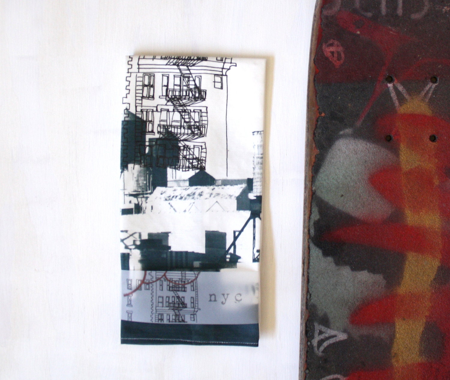 Kitchen Towel - 64 Hours in NYC - Modern Design - Water Towers - New York City Architecture