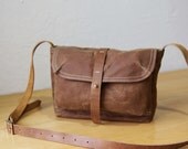 Waxed Canvas and Leather Satchel // Saddle Brown // Weather Resistant // Organic Cotton Canvas Lining