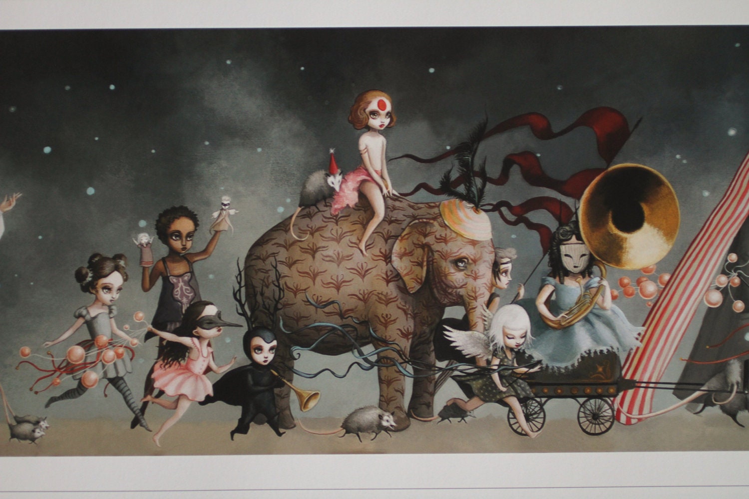 The Carnival - Large-  Limited Edition signed and numbered  6.5 x 35 Fine Art Print by Mab Graves -unframed