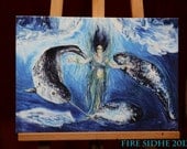 Sedna & the Narwhals -  Gorgeous Canvas Print  - 20" X 14"
