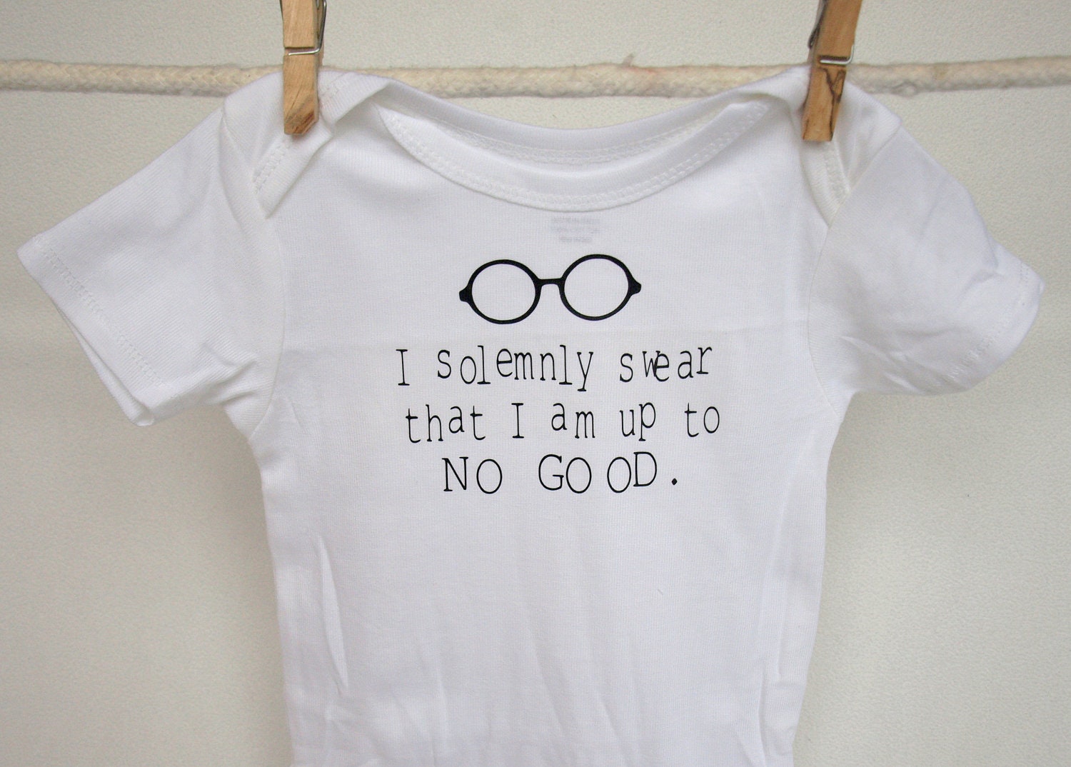 I Solemnly Swear That I am Up To No Good Funny Baby Onesie, Bodysuit, Creeper