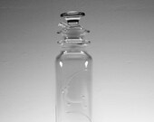Vintage Gazelle Glass Decanter with Stackable Glass Spout / Strainer & Stopper