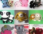 All the moms and baby animals - 8 Crochet Patterns Deal PDF files
