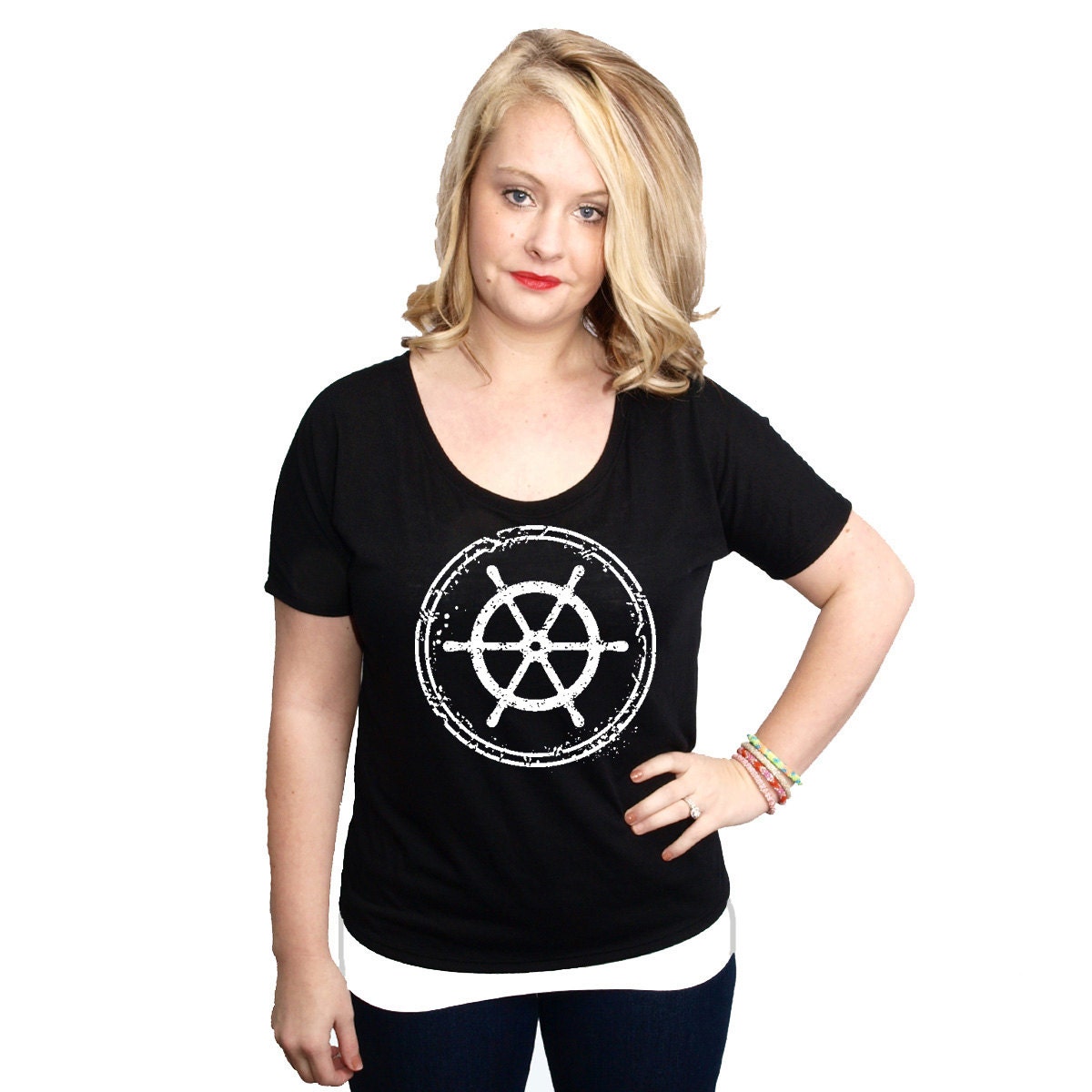Ship Wheel Bella Flowy Simple T-shirt