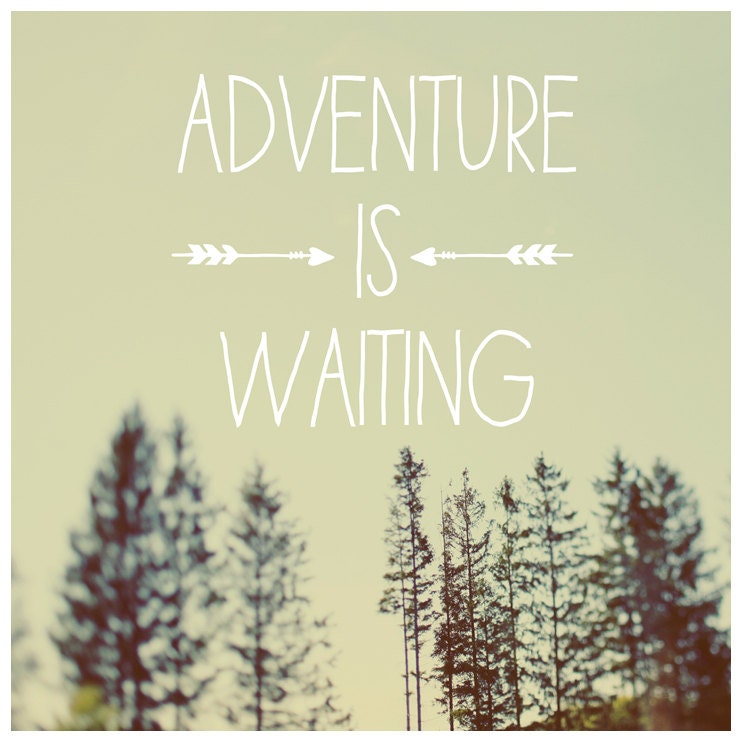 Nature Photography - Travel Photograph - Adventure - Tree Photograph - Text - Type - Quote -  Fine Art Photograph