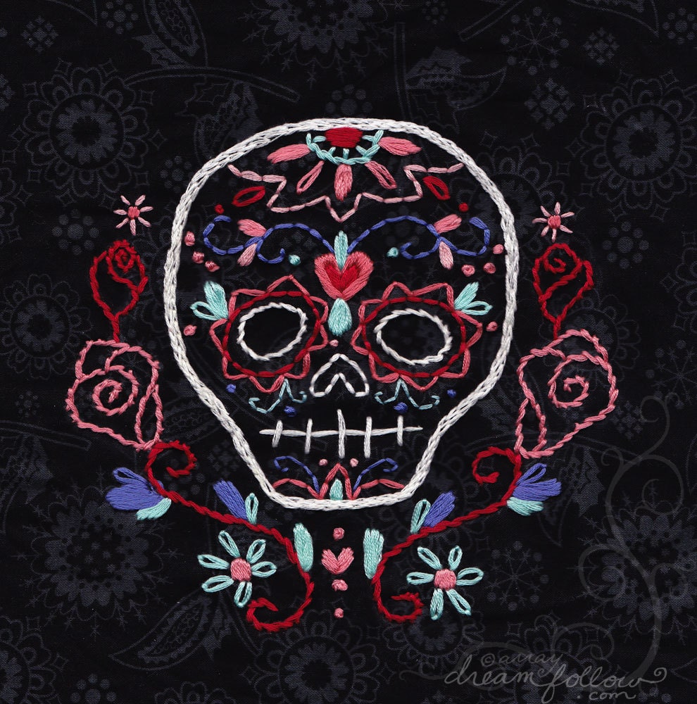 Calavera Embroidery Pattern PDF