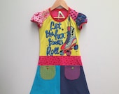 Upcycled  Girls Dress roller skate size 8