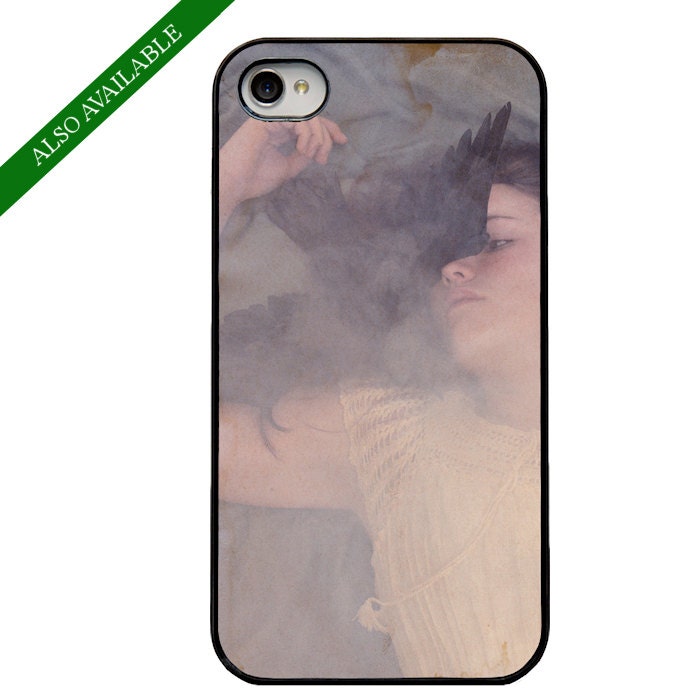 Living In Dreams - FREE SHIPPING - Print Girl Pink Yellow Gray Green Black Birds Fog Smoke Mist Portrait Surreal Strange Creepy