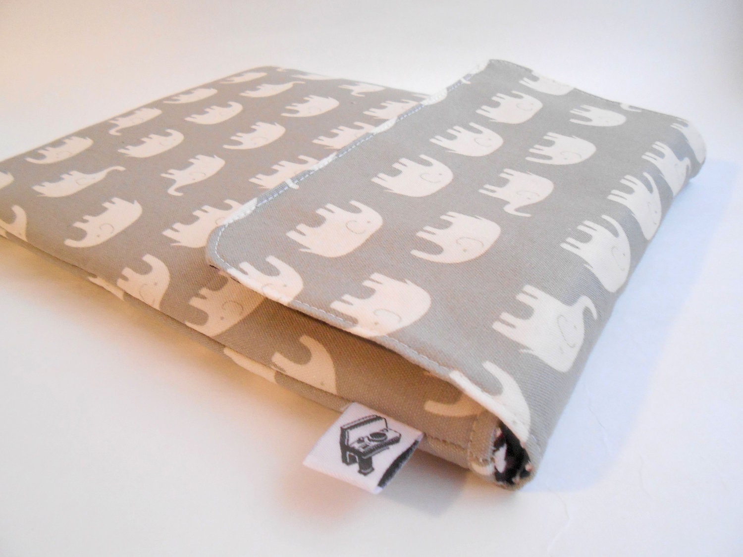 iPad Case, iPad Cover, iPad Sleeve, fits all iPads and most Tablets.-- Elephant march on grey