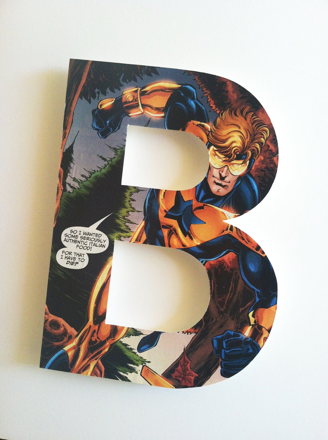 B is for BOOSTER GOLD superhero alphabet letter