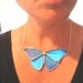 Blue Morpho Butterfly Necklace - Real Butterfly
