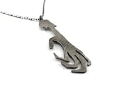 ParaNorman Zombie Necklace - Hand Cut Sterling Silver