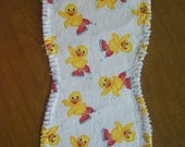 Baby Burp Cloth Flannel Raggedy Contoured Handmade Absorbent Nursery Accessories