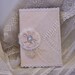 Journal or notebook with vintage laces and handmade shabby chic flower french country