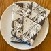 NEW Hand Printed Cloth Napkins, Winter Triangles in Walnut Brown, Anna JoyceTextile Collection