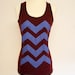 Cranberry and Cobalt Chevron Tank Top