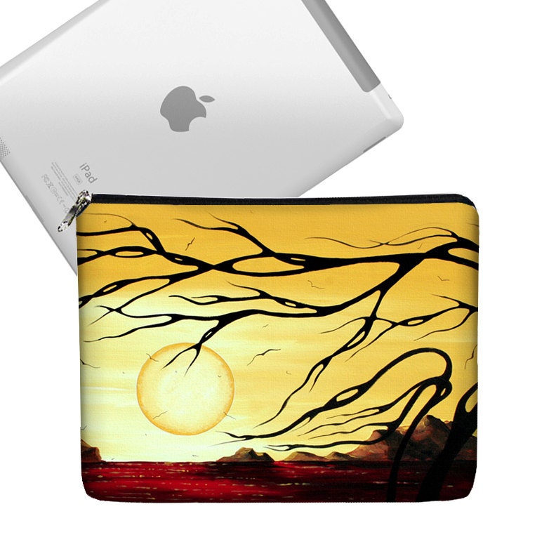 SALE Golden Harmony iPad Case Ipad Bag iPad Cover iPad Sleeve iPad 4 3 2 1 zipper MADART yellow red black (RTS)