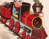 Vintage 1950s Happy Birthday Big Boy Greetings Card (B6a)