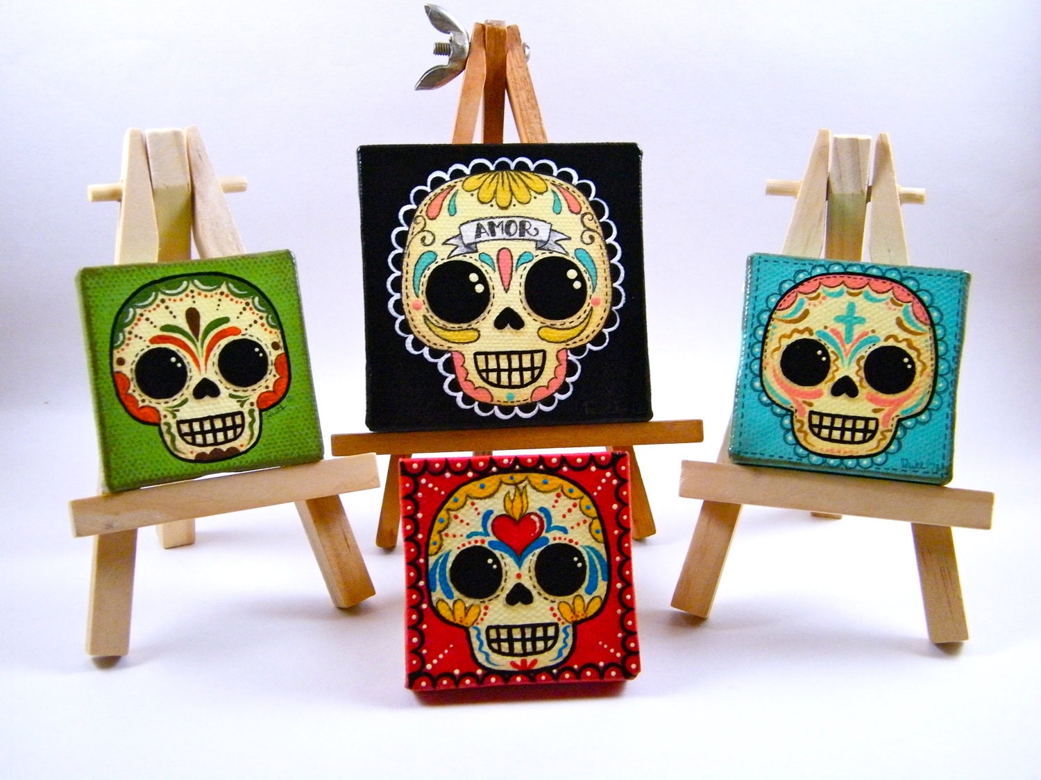 Sugar Skull Mini Canvas Painting