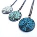 20% OFF SALE - Rustic Blue Winter Tree Necklace - Winter Hibernation Tree Pendant
