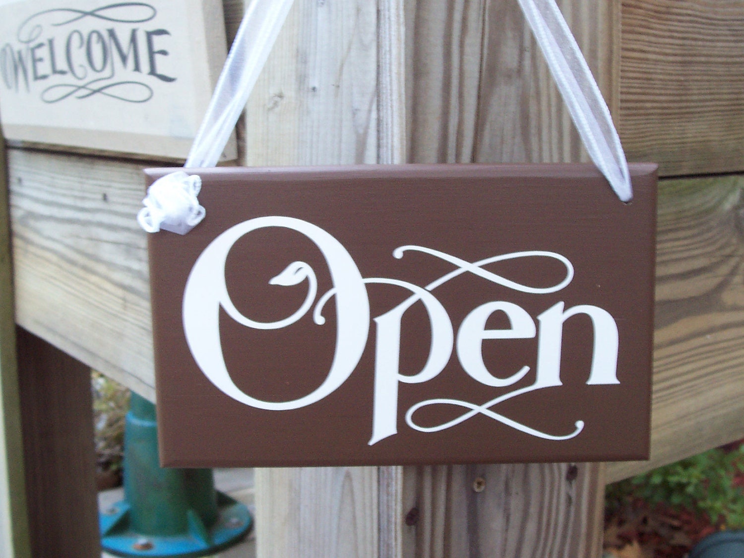 Open Closed Retail Shop Home Business Office Wood Vinyl Sign
