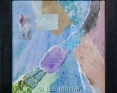 Aloft - small framed original abstract collage