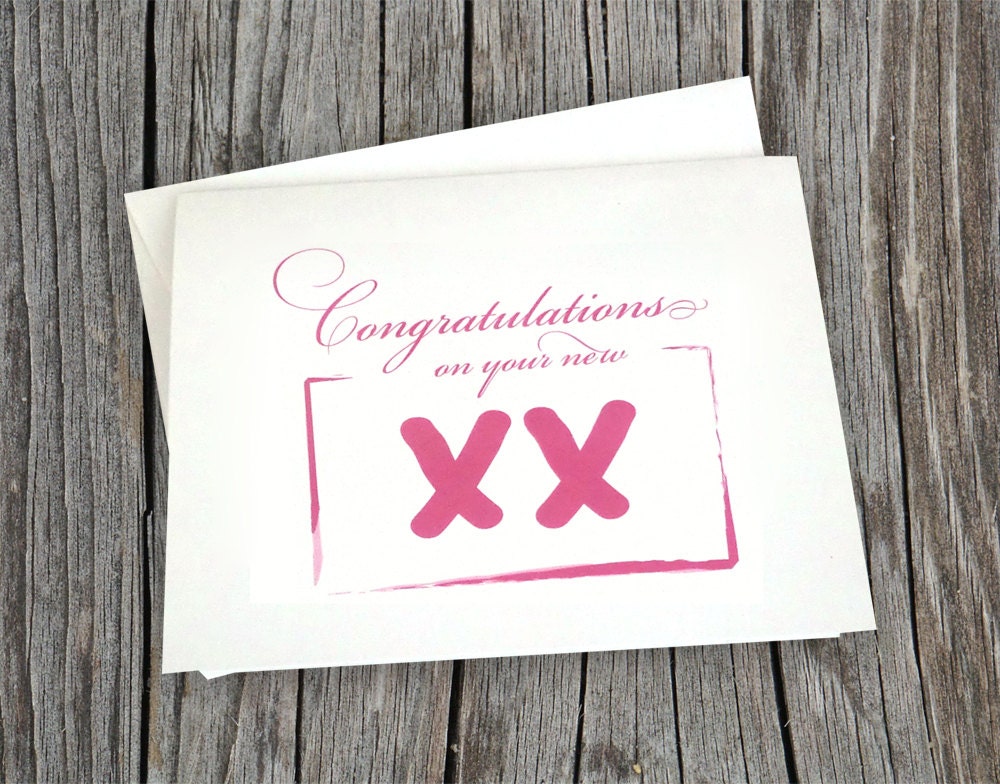 Congratulations on Your New Baby Girl - XX Chromosome Note Card