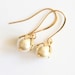 Glass Pearl Dangle Earrings