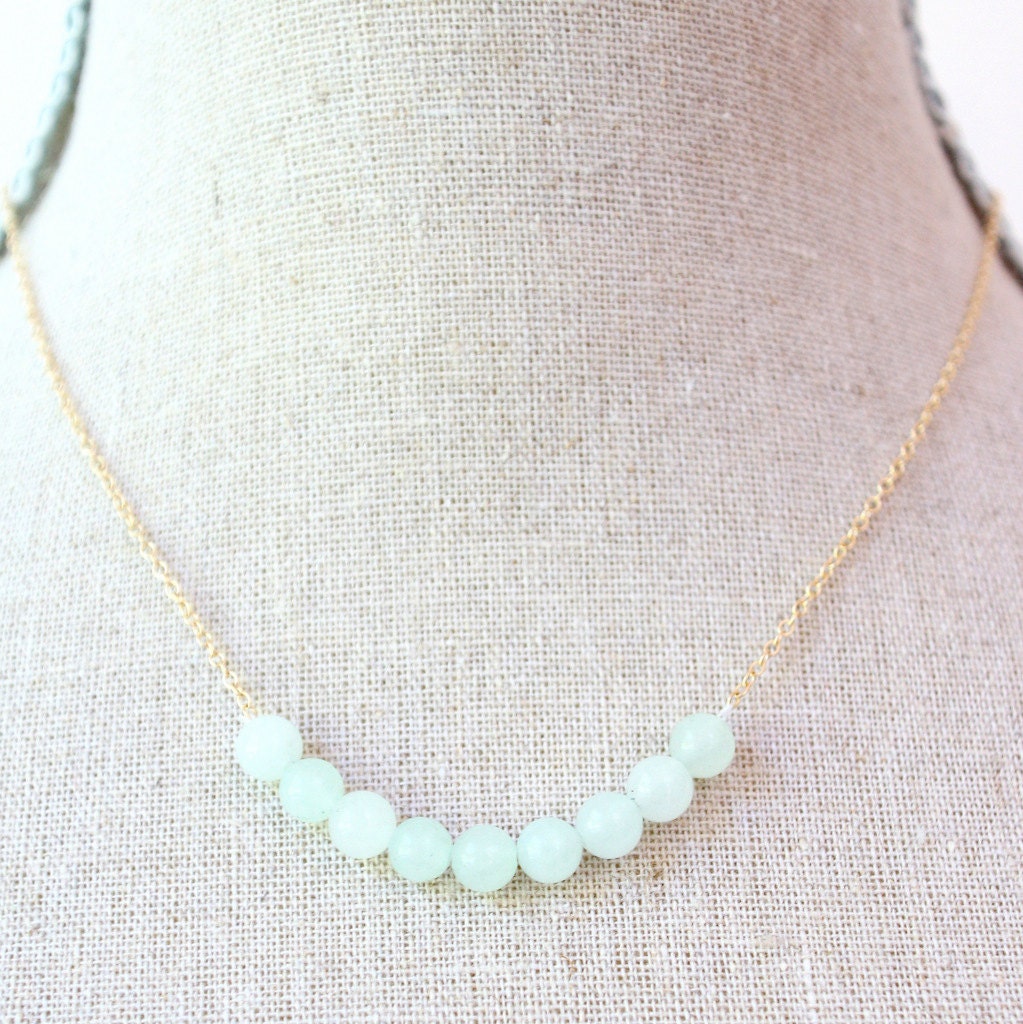 Pale Jade Semi Precious Necklace