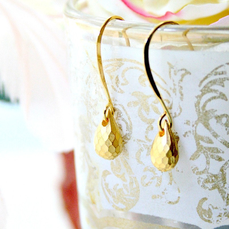 Gold Drop Dangle Earrings
