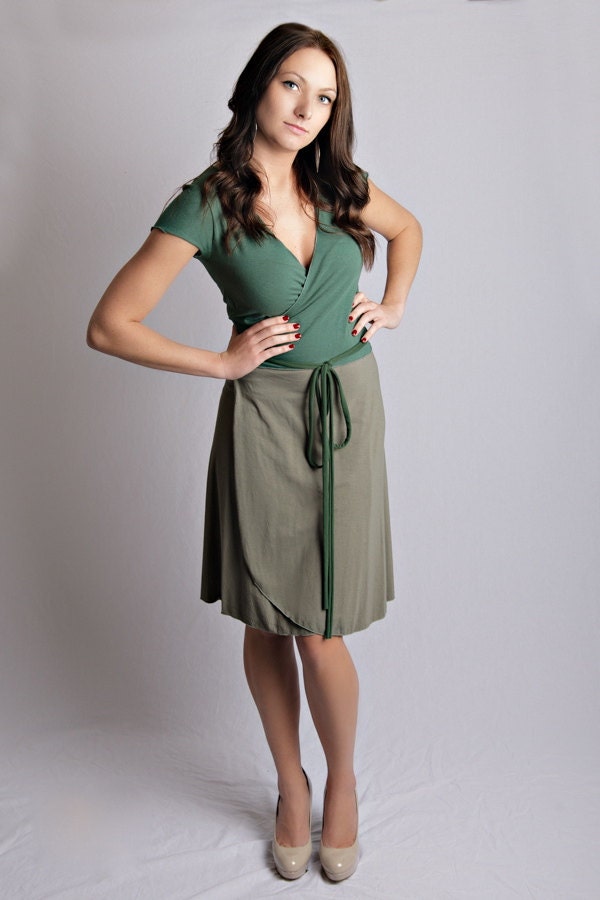 Colorblock Wrap Dress