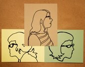 Girls with Glasses 3 Print Set