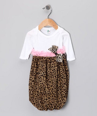 Custom size Boutique Baby layette wholesale gown shower leopard bow tulle in pink girl first pictures