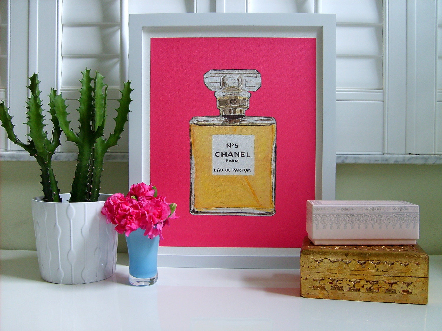 CHANEL No 5 FUSCHIA Print