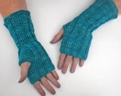 PATTERN ribbed fingerless mitts gloves knit in worsted yarn quick and easy gift