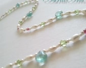 AstralArts- Baby Pearl & Gemstone  Girl's Necklace