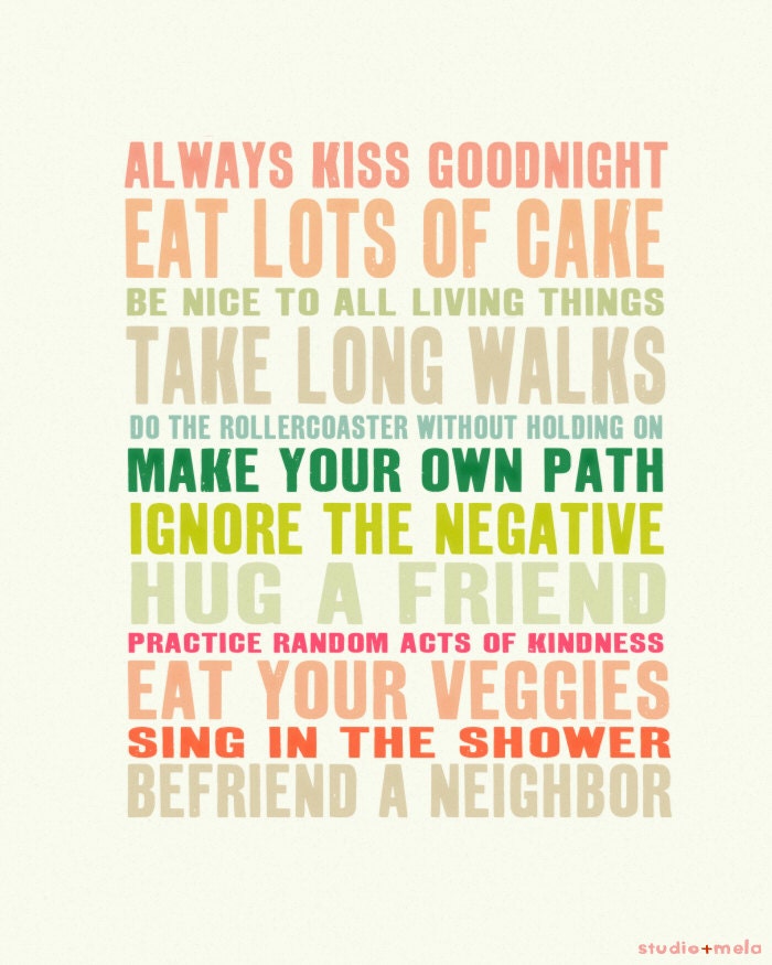 Typography Inspirational Digital Quote Print - inspirational, illustration art print, quote art  - Words To Play By